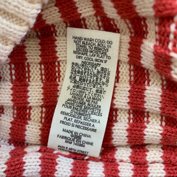 The GREAT. Mini Striped Shrunken Pullover *Scarlet Stripe* - Picture 12 of 12